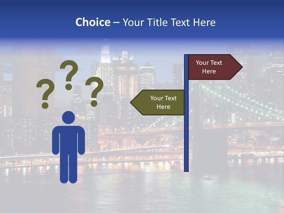 Night Time In New York City PowerPoint Template