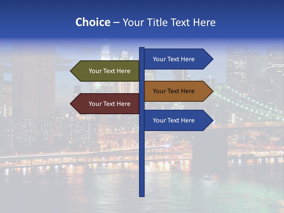 Night Time In New York City PowerPoint Template