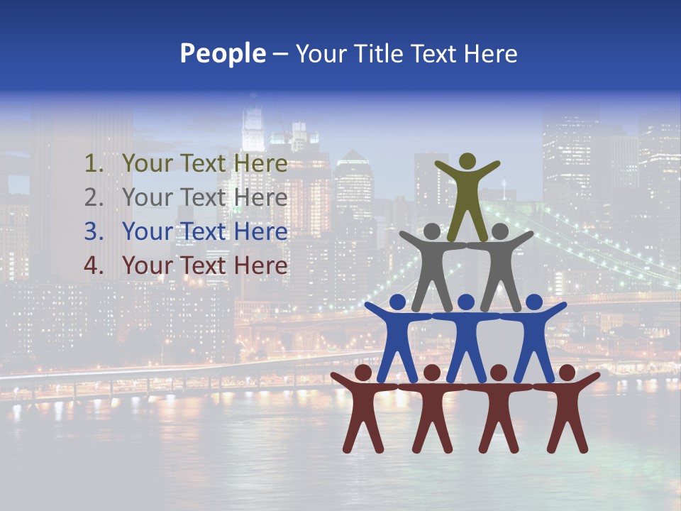 Night Time In New York City PowerPoint Template