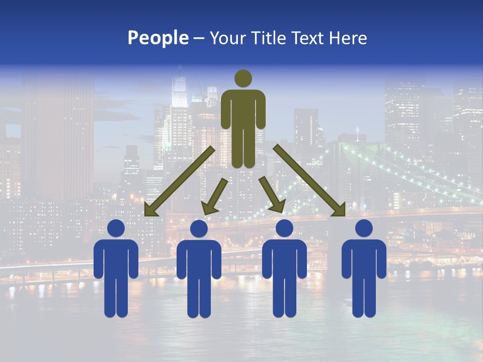 Night Time In New York City PowerPoint Template