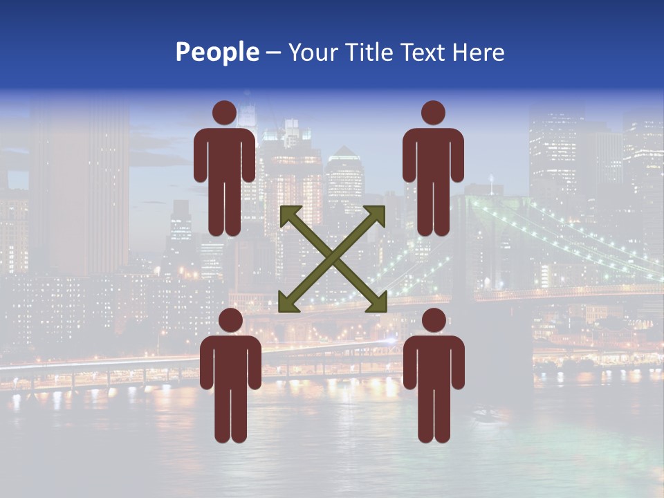 Night Time In New York City PowerPoint Template