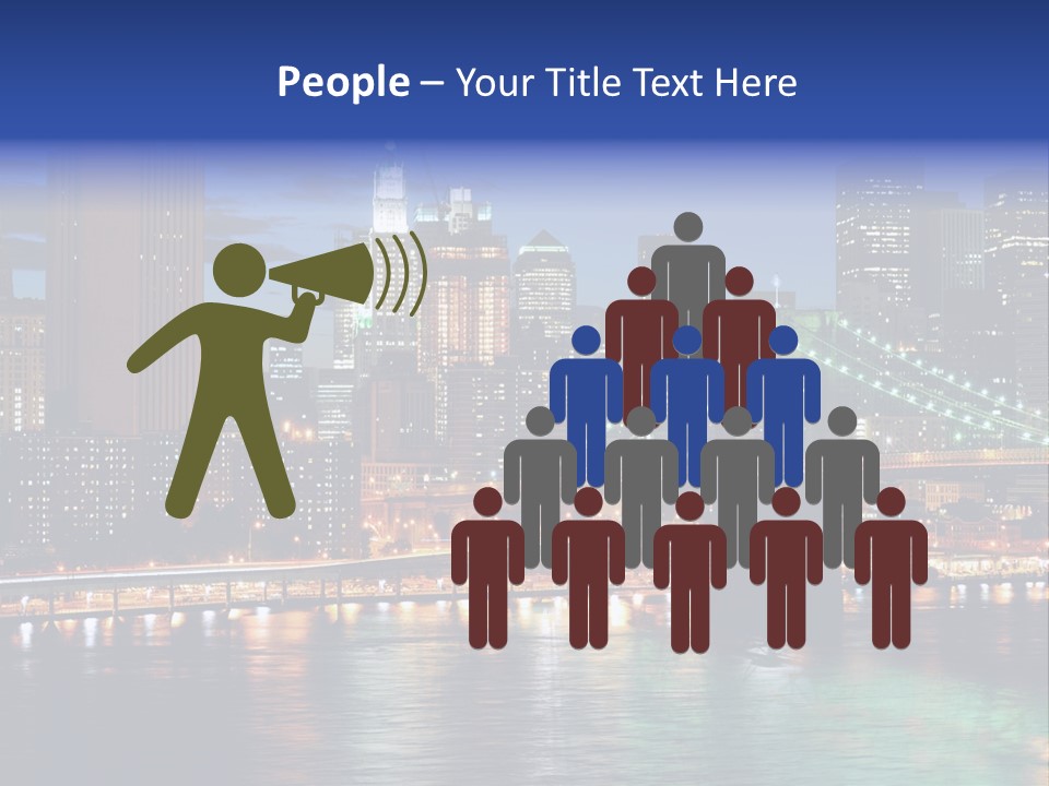 Night Time In New York City PowerPoint Template