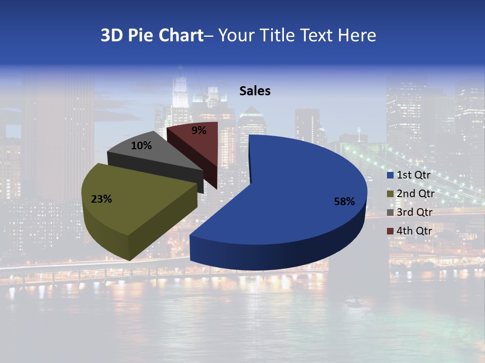 Night Time In New York City PowerPoint Template