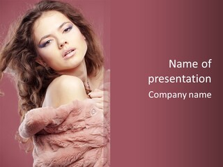 Winter Pink Fashion PowerPoint Template