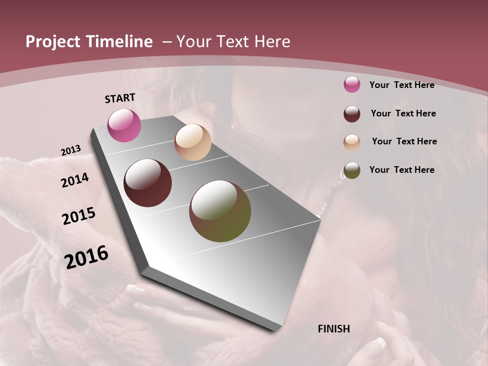 Pink Fur Coat PowerPoint Template