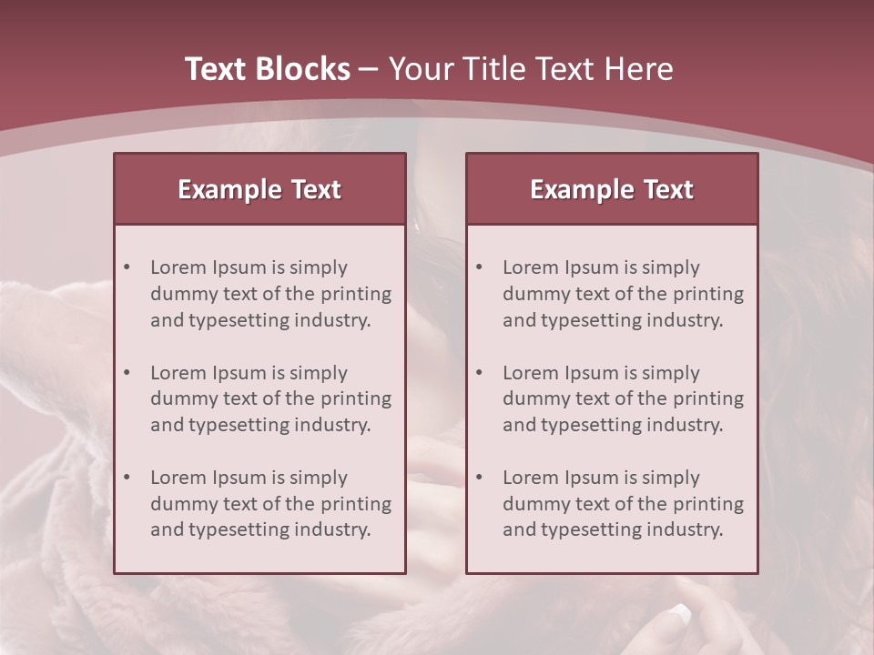 Pink Fur Coat PowerPoint Template