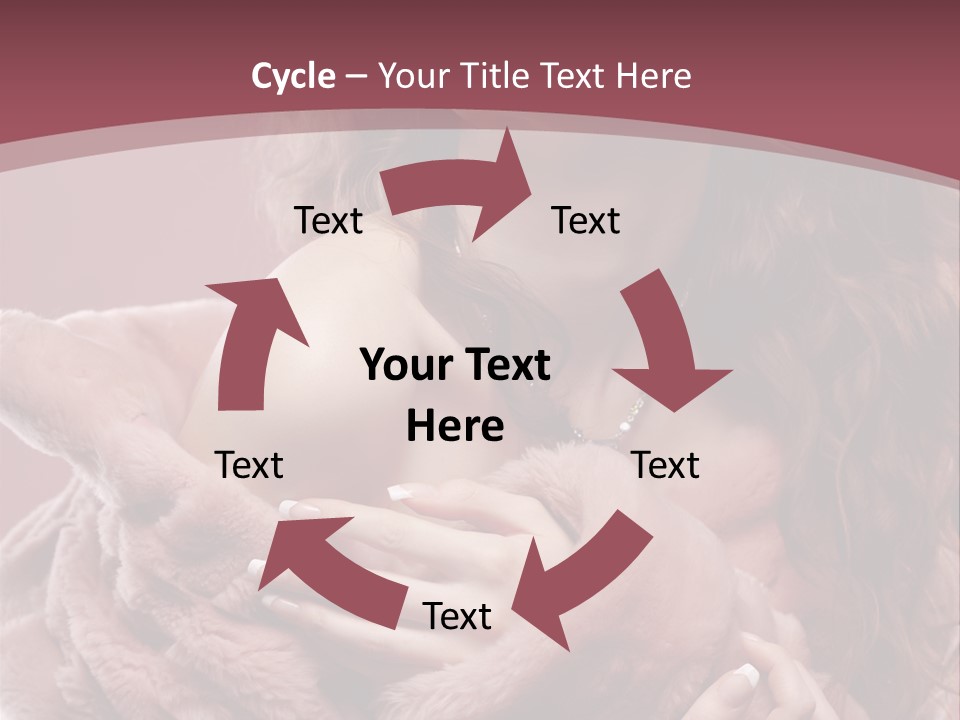 Pink Fur Coat PowerPoint Template