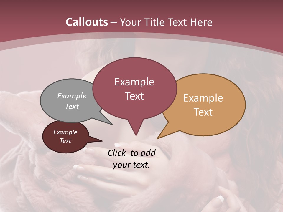 Pink Fur Coat PowerPoint Template