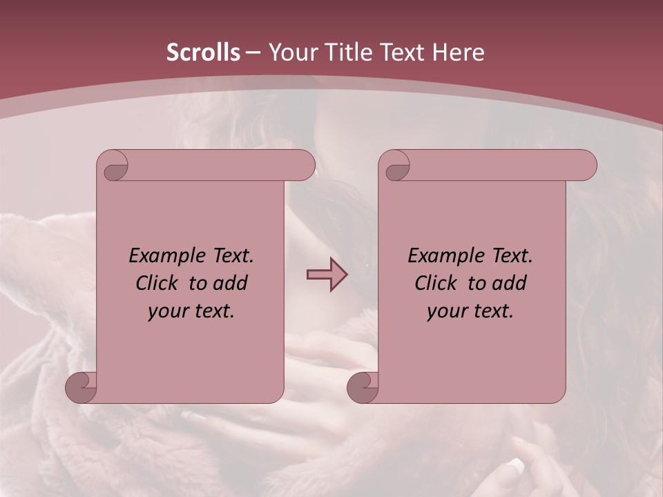 Pink Fur Coat PowerPoint Template