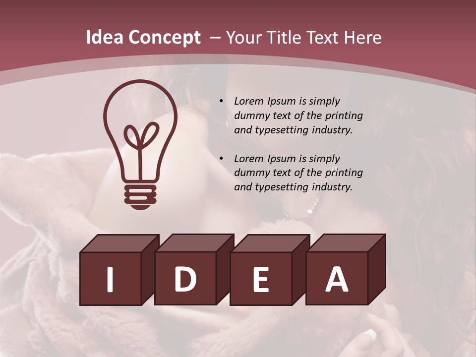 Pink Fur Coat PowerPoint Template