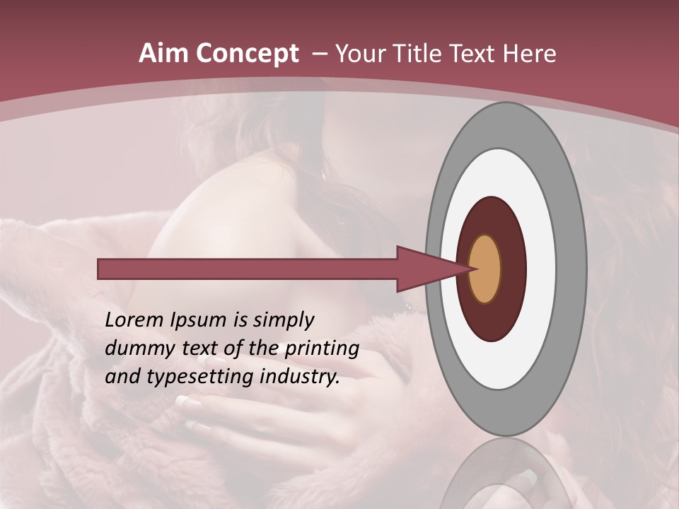 Pink Fur Coat PowerPoint Template