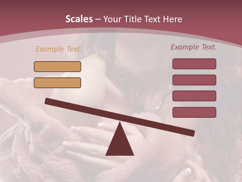 Pink Fur Coat PowerPoint Template