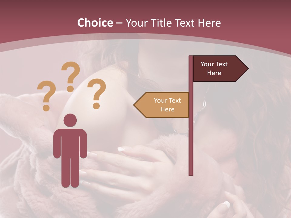 Pink Fur Coat PowerPoint Template