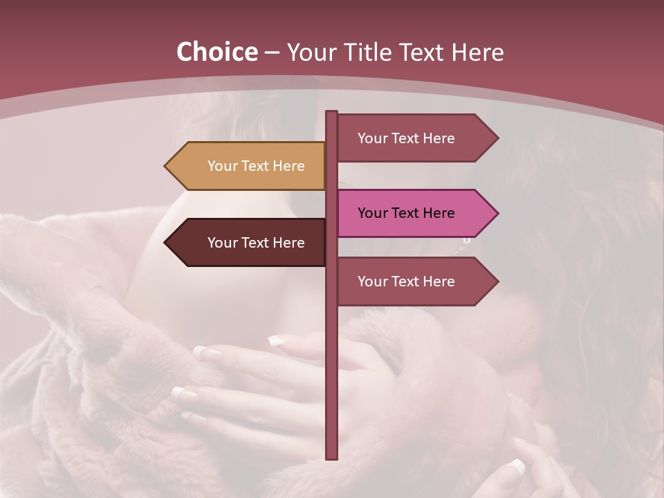 Pink Fur Coat PowerPoint Template