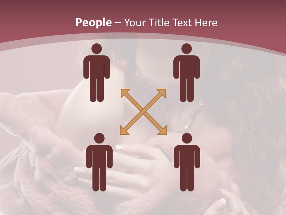 Pink Fur Coat PowerPoint Template