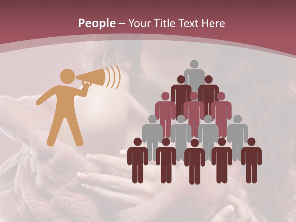 Pink Fur Coat PowerPoint Template