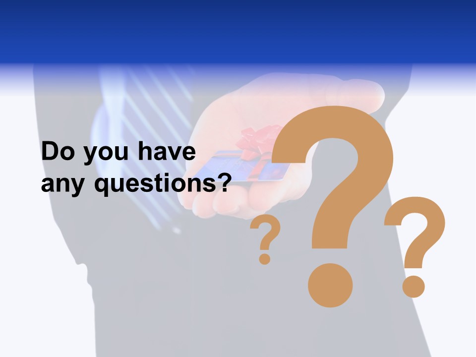 Debit Presents Card PowerPoint Template