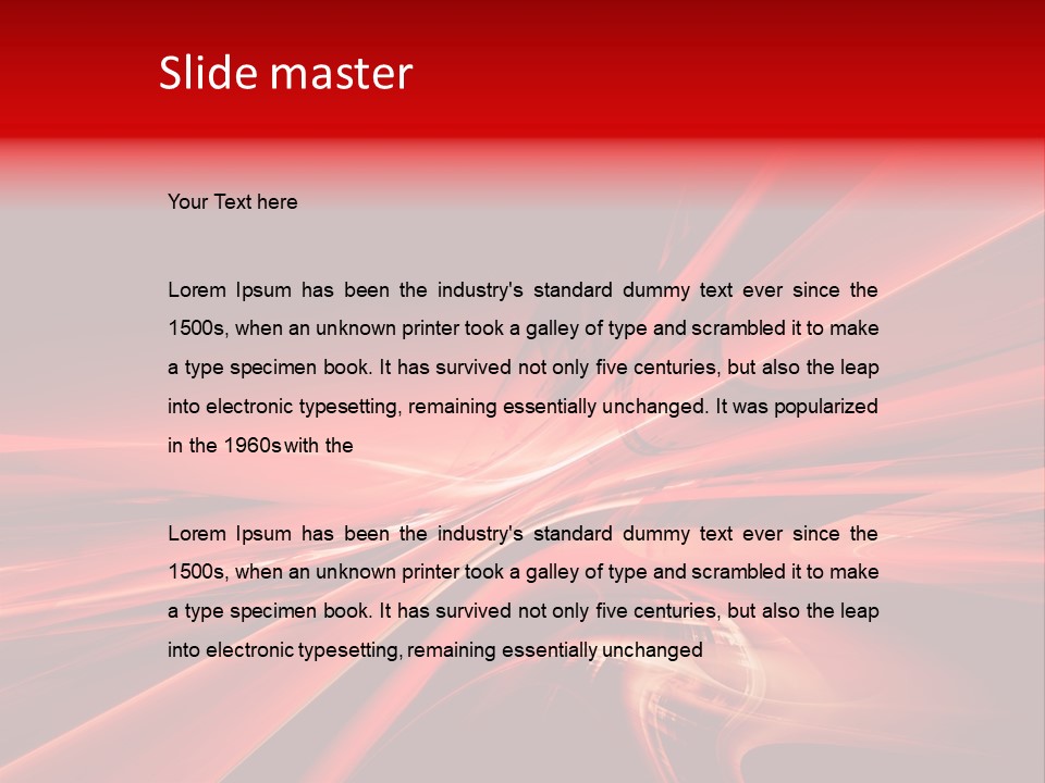 Red Wallpaper Abstract PowerPoint Template