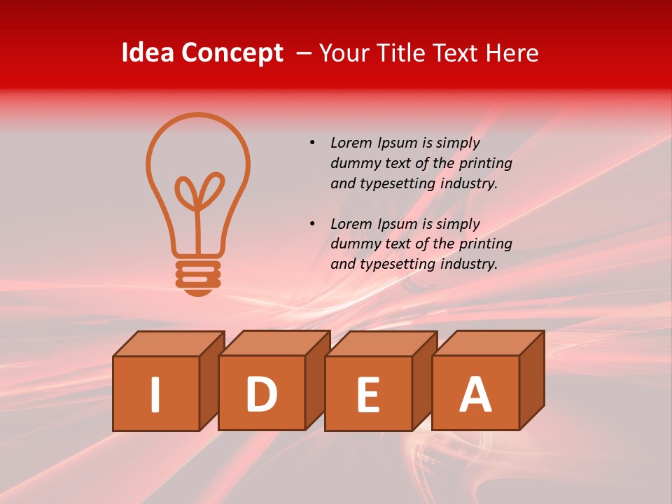 Red Wallpaper Abstract PowerPoint Template