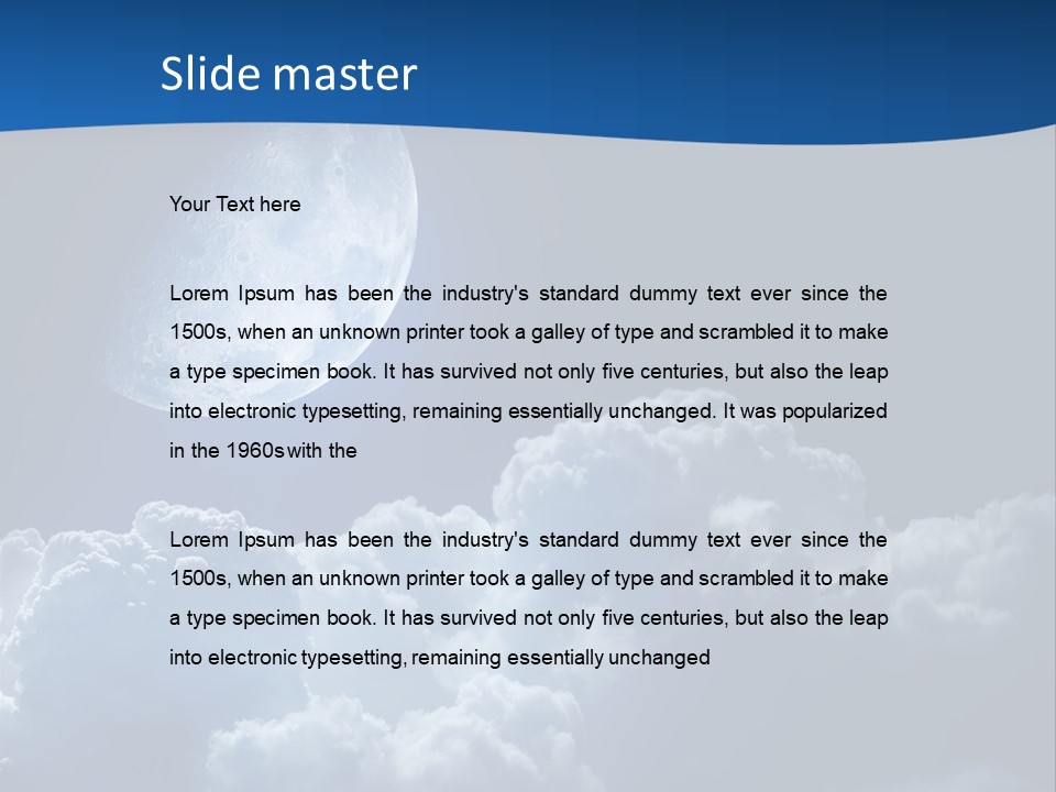 Moon Clouds PowerPoint Template