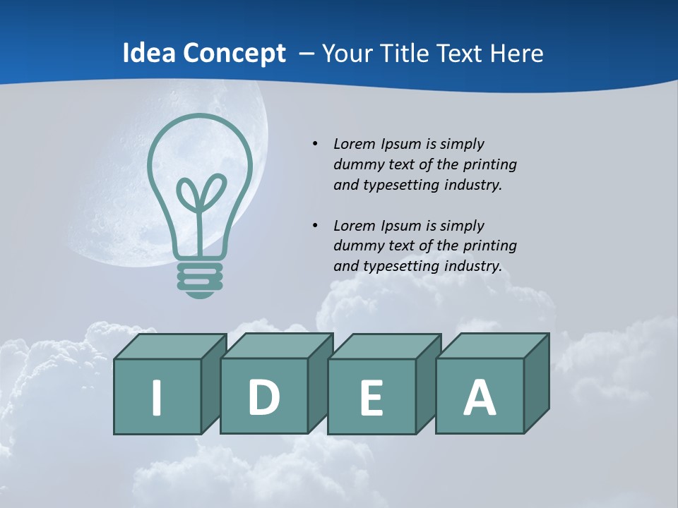 Moon Clouds PowerPoint Template