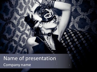 Mask Woman PowerPoint Template