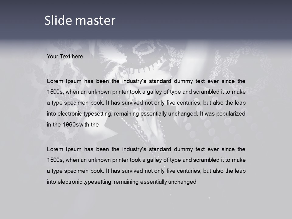 Mask Woman PowerPoint Template