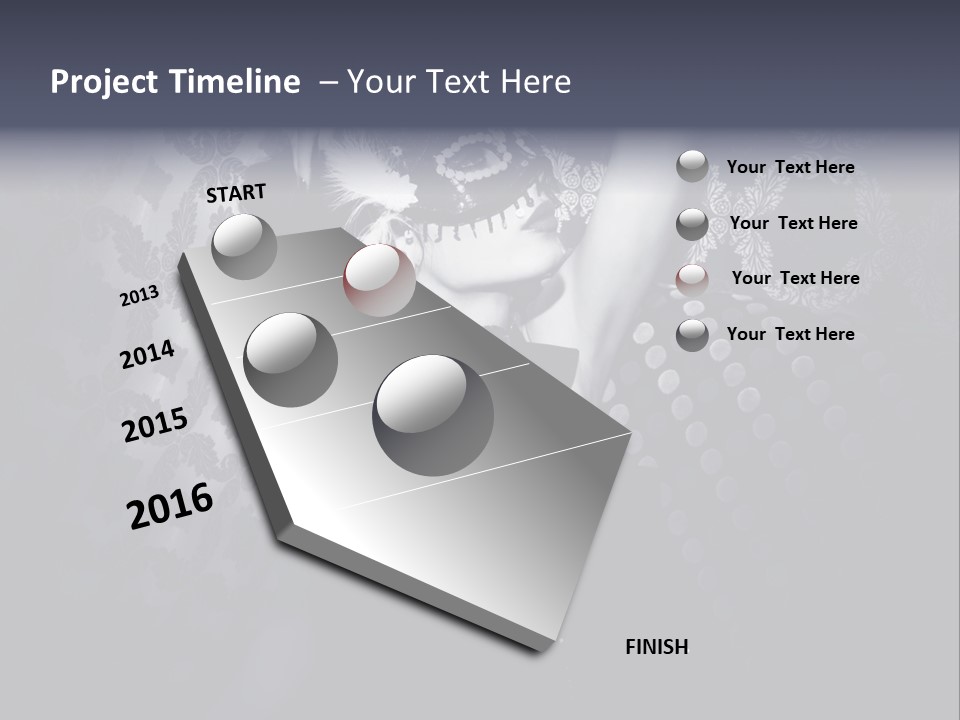 Mask Woman PowerPoint Template