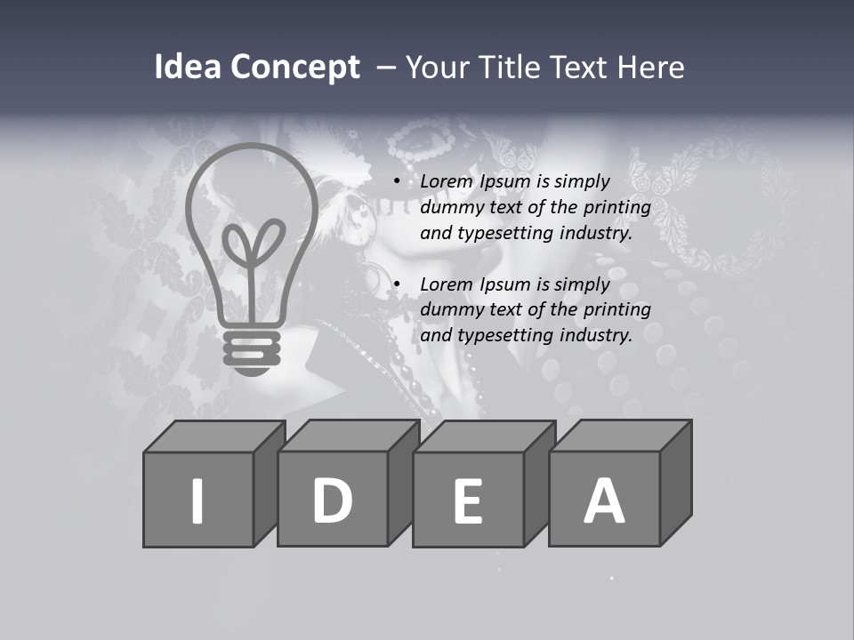 Mask Woman PowerPoint Template