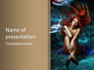 Beautiful Mermaid PowerPoint Template