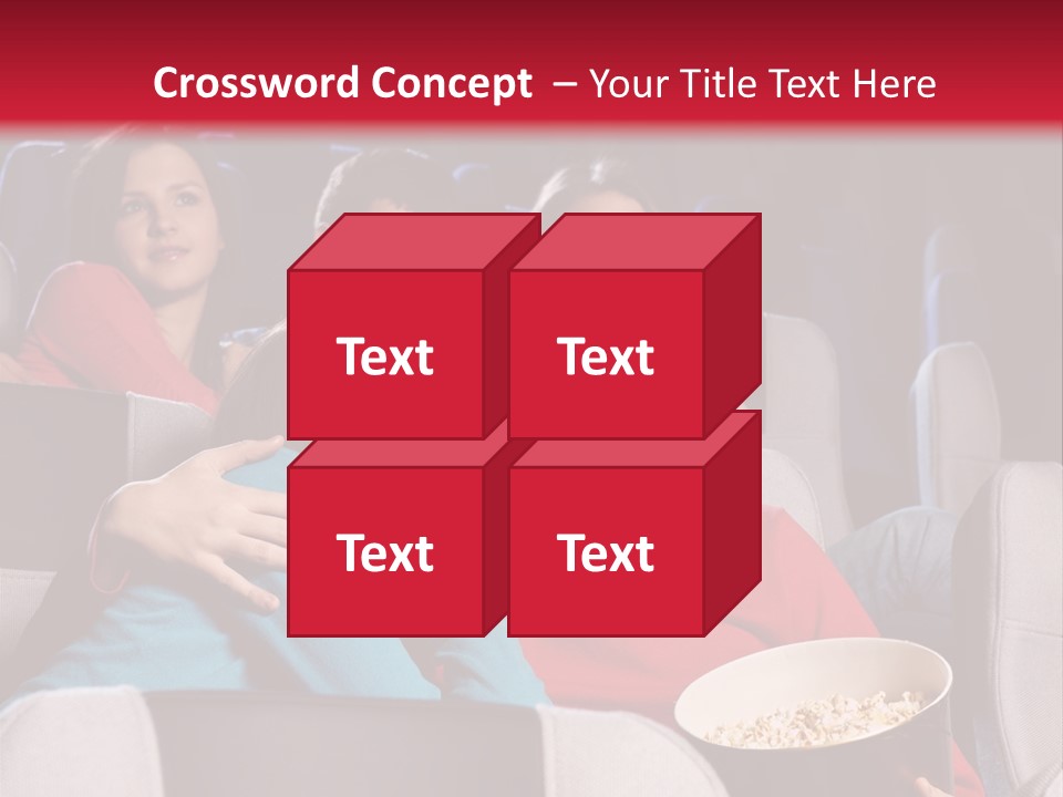 Couple At Cinema PowerPoint Template