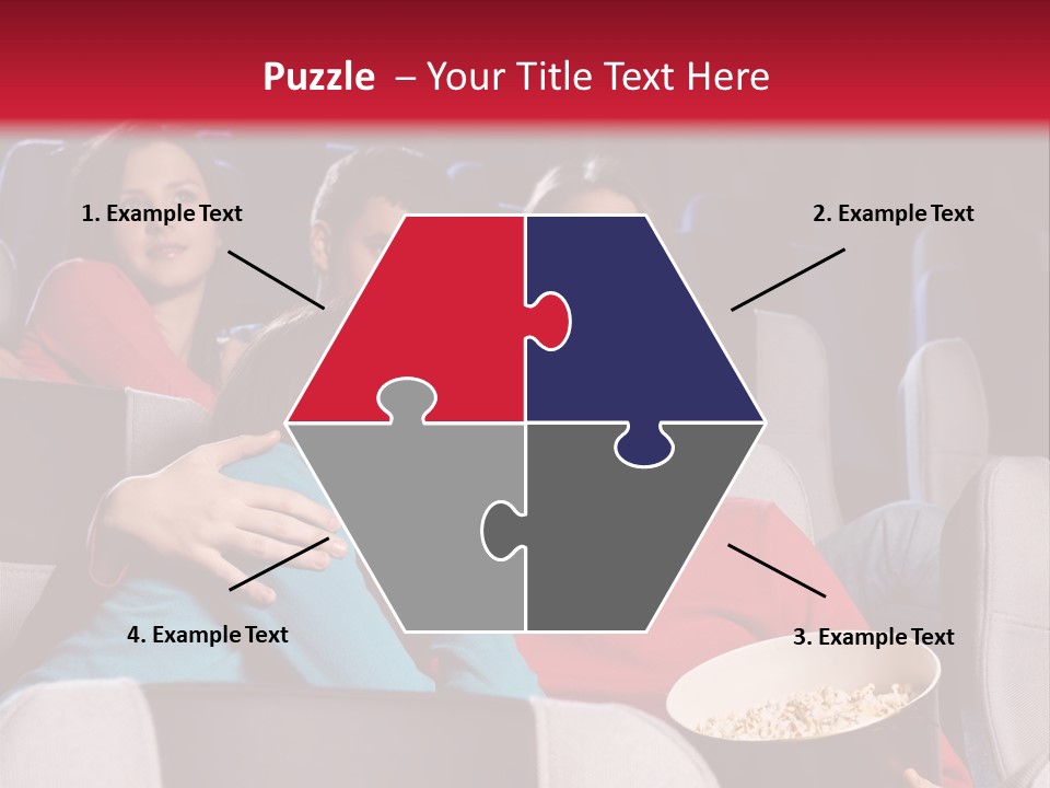 Couple At Cinema PowerPoint Template