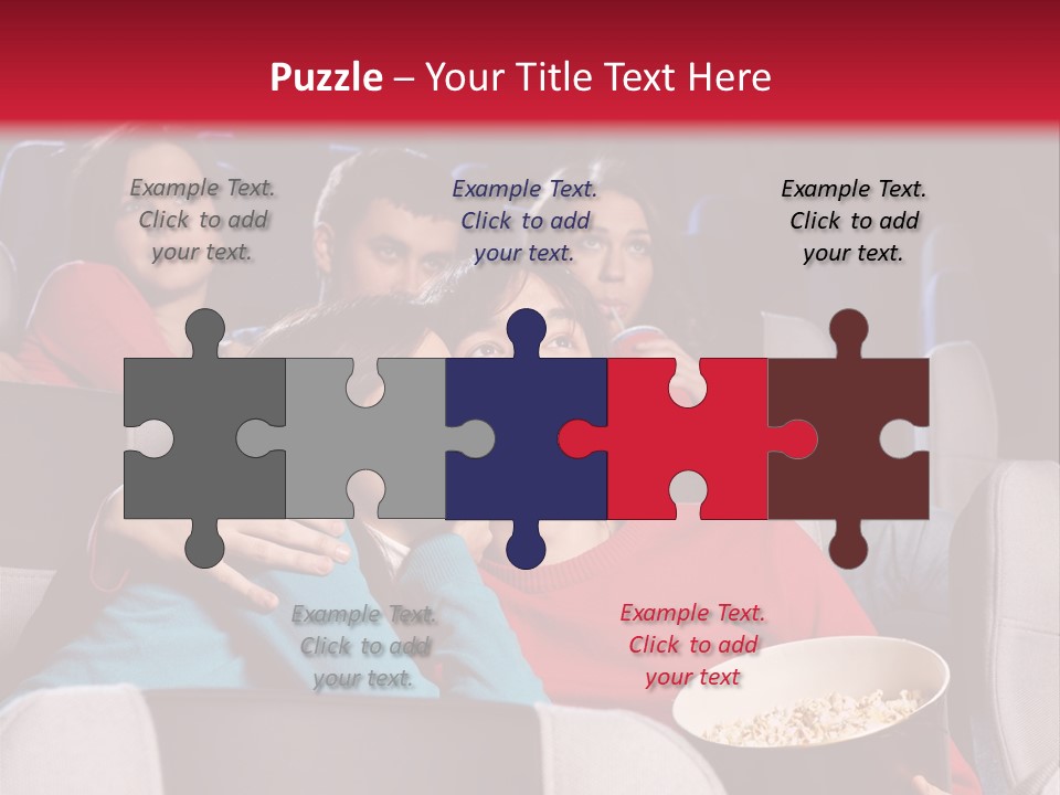 Couple At Cinema PowerPoint Template