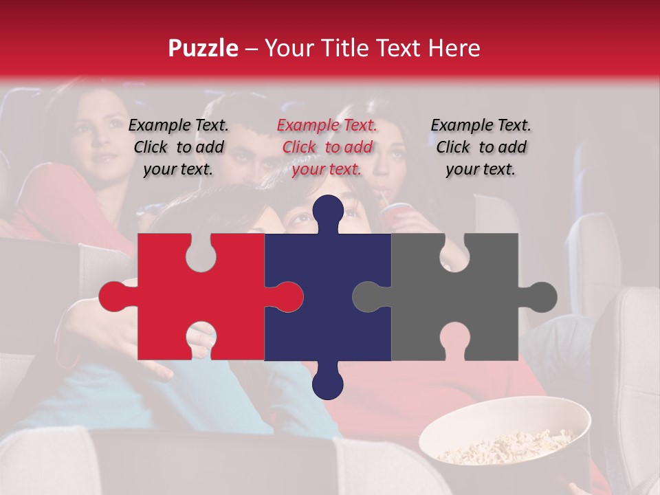 Couple At Cinema PowerPoint Template