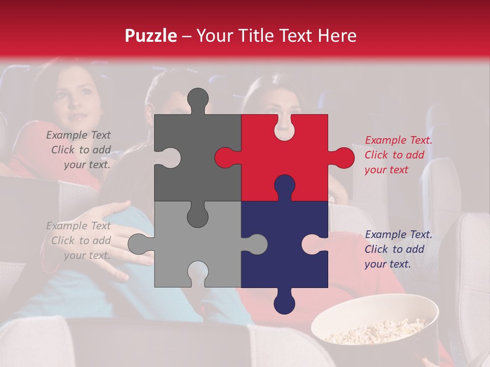 Couple At Cinema PowerPoint Template