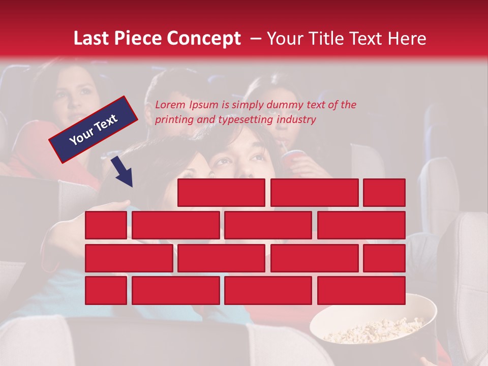 Couple At Cinema PowerPoint Template