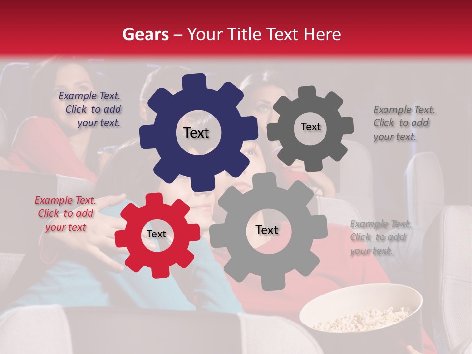 Couple At Cinema PowerPoint Template