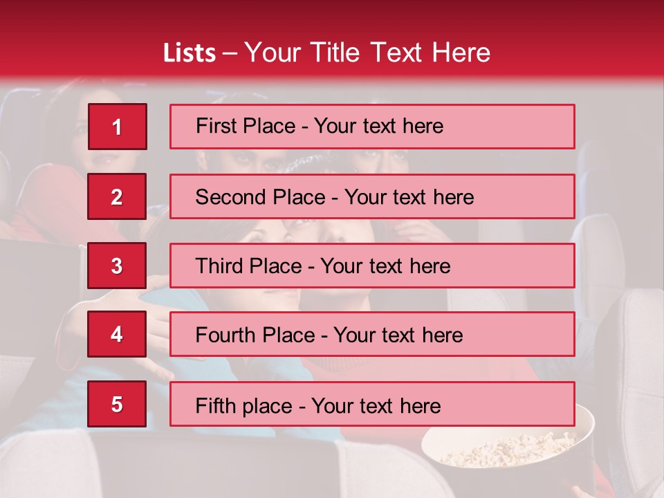 Couple At Cinema PowerPoint Template