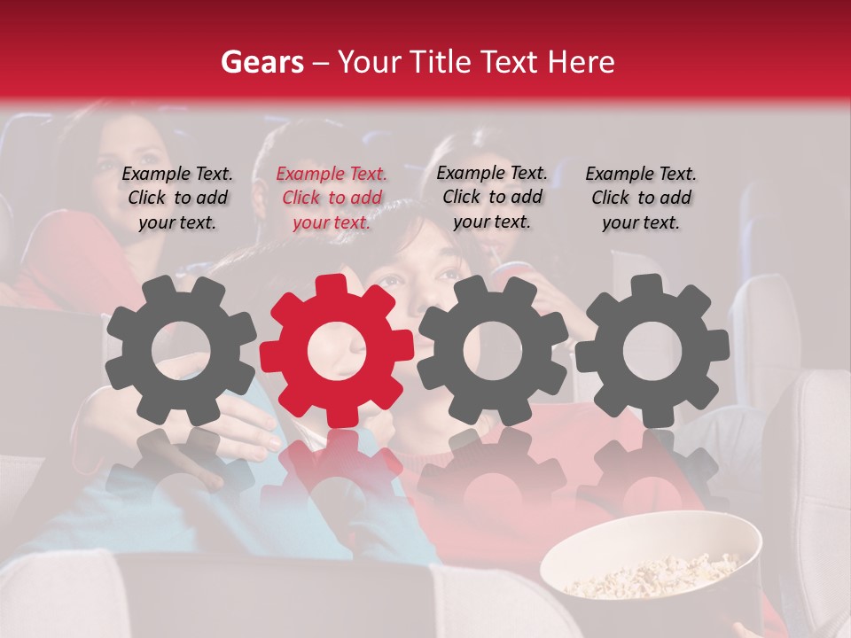 Couple At Cinema PowerPoint Template