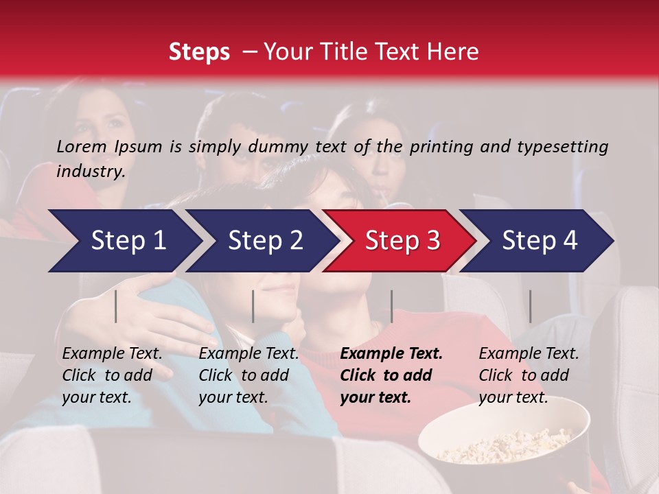 Couple At Cinema PowerPoint Template