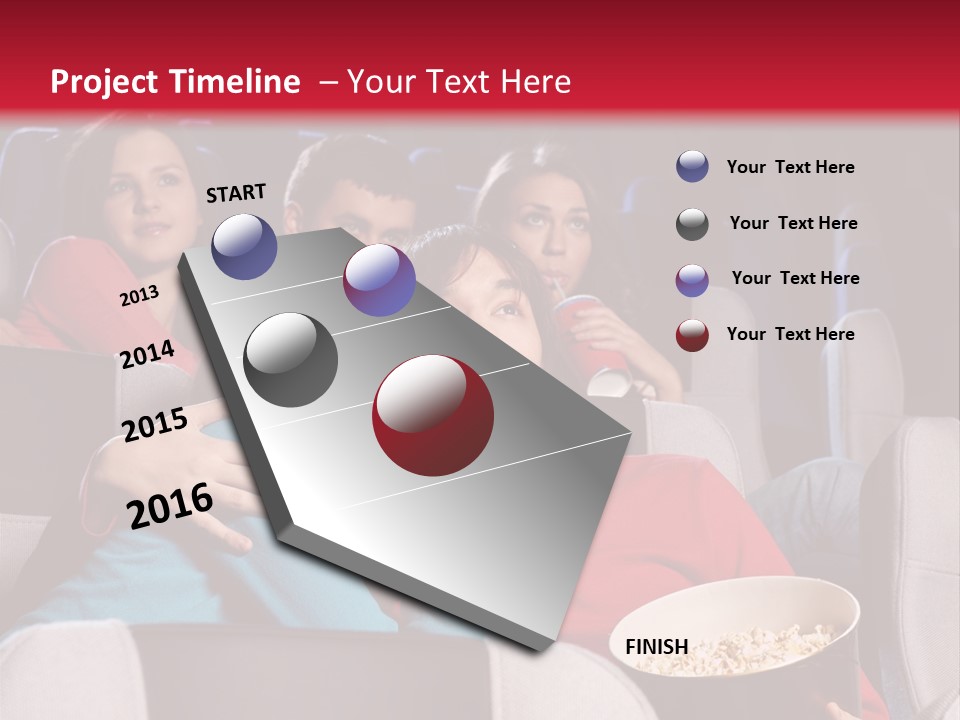 Couple At Cinema PowerPoint Template