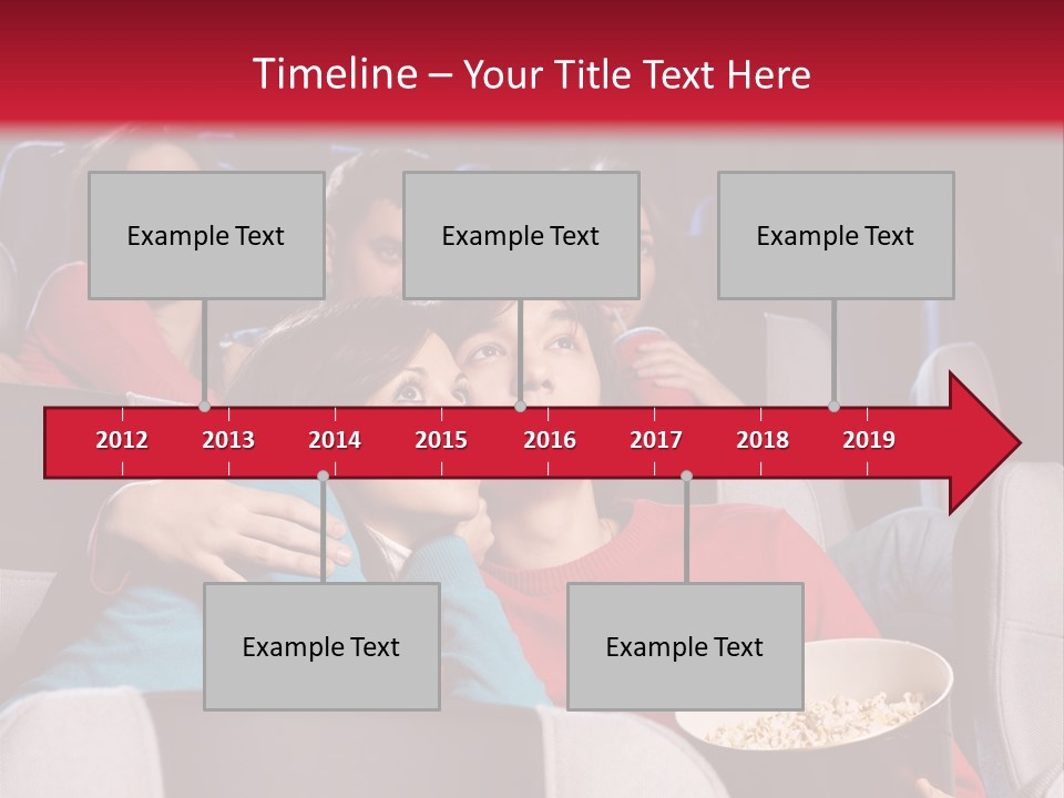 Couple At Cinema PowerPoint Template