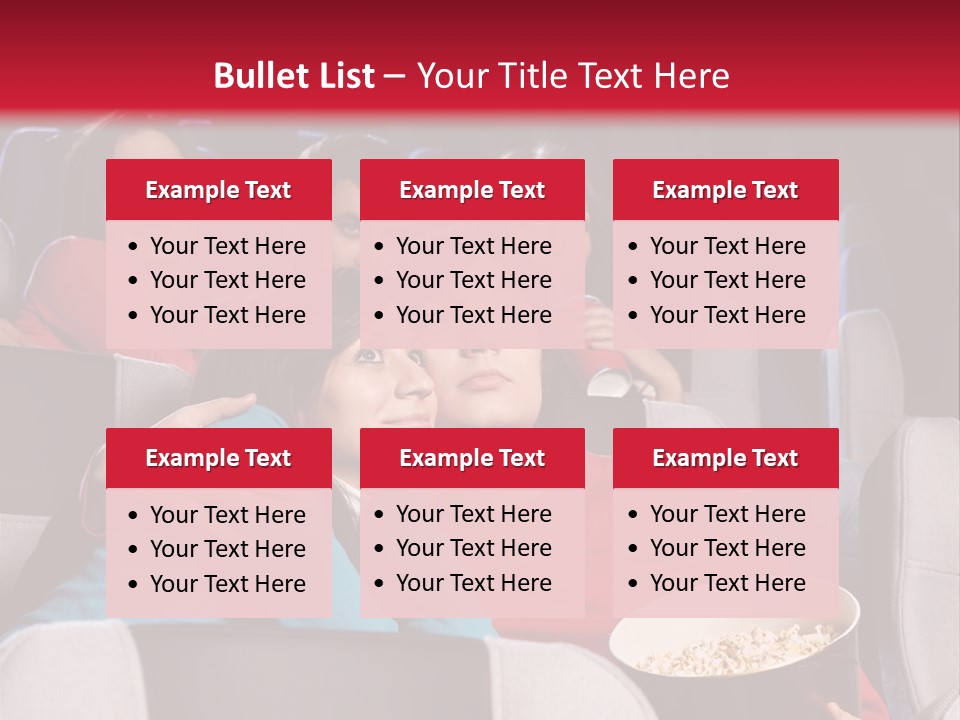 Couple At Cinema PowerPoint Template