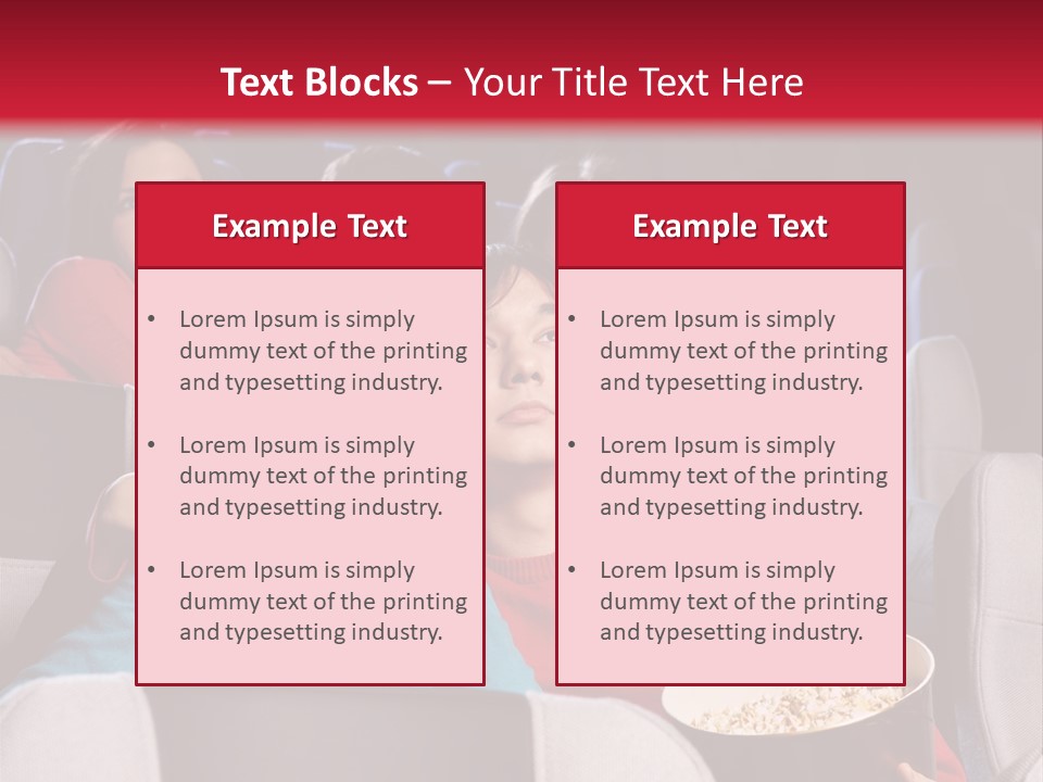Couple At Cinema PowerPoint Template