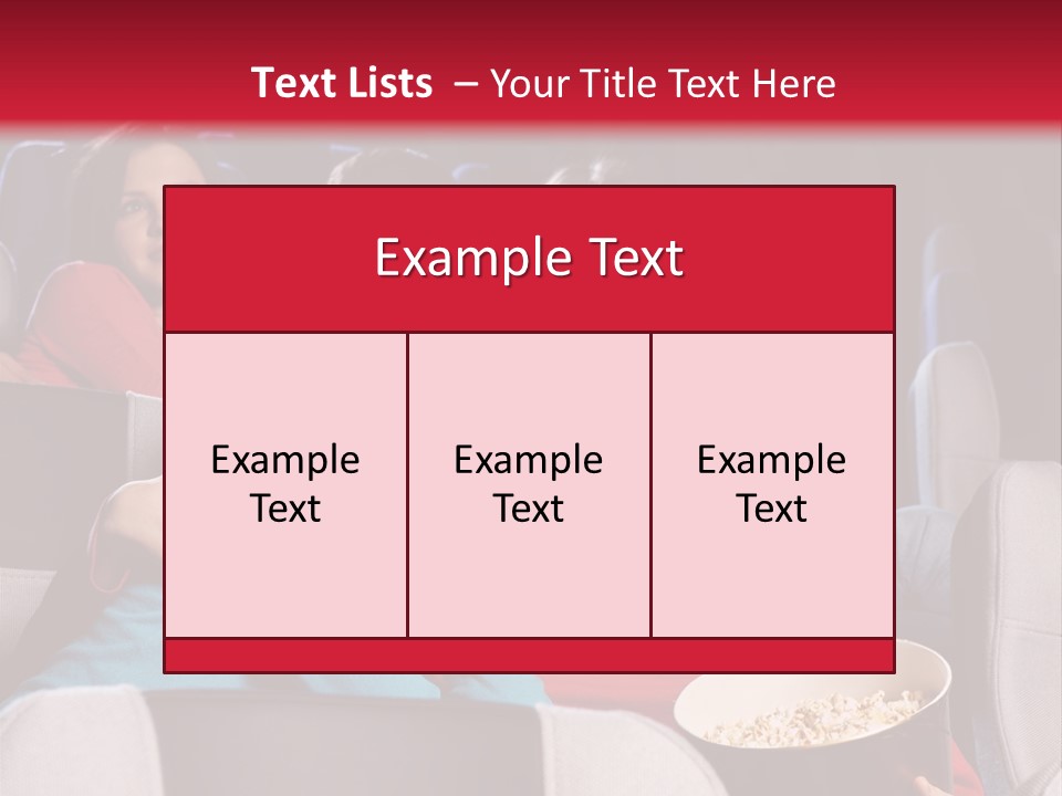 Couple At Cinema PowerPoint Template