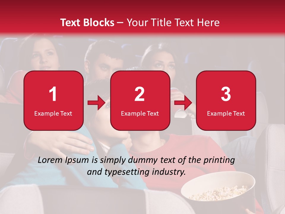 Couple At Cinema PowerPoint Template