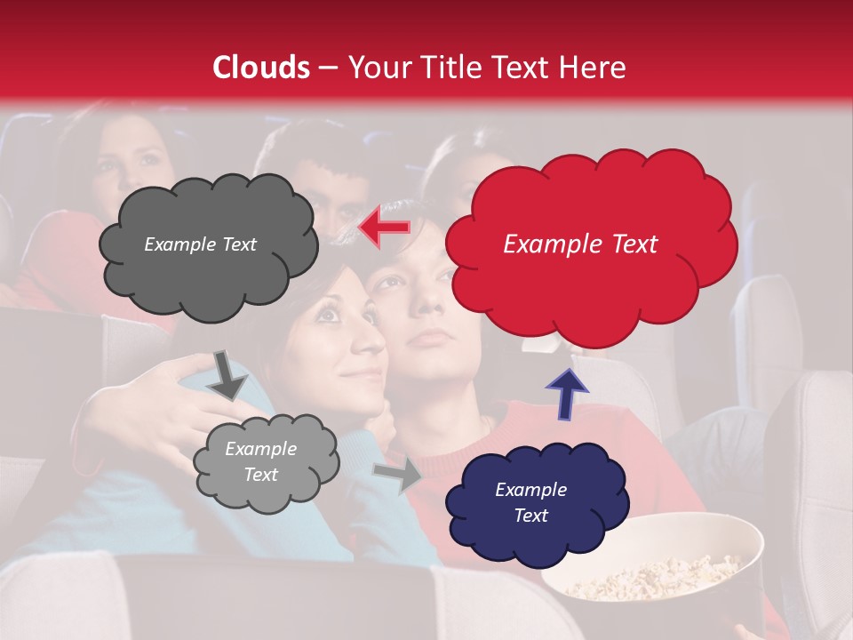 Couple At Cinema PowerPoint Template