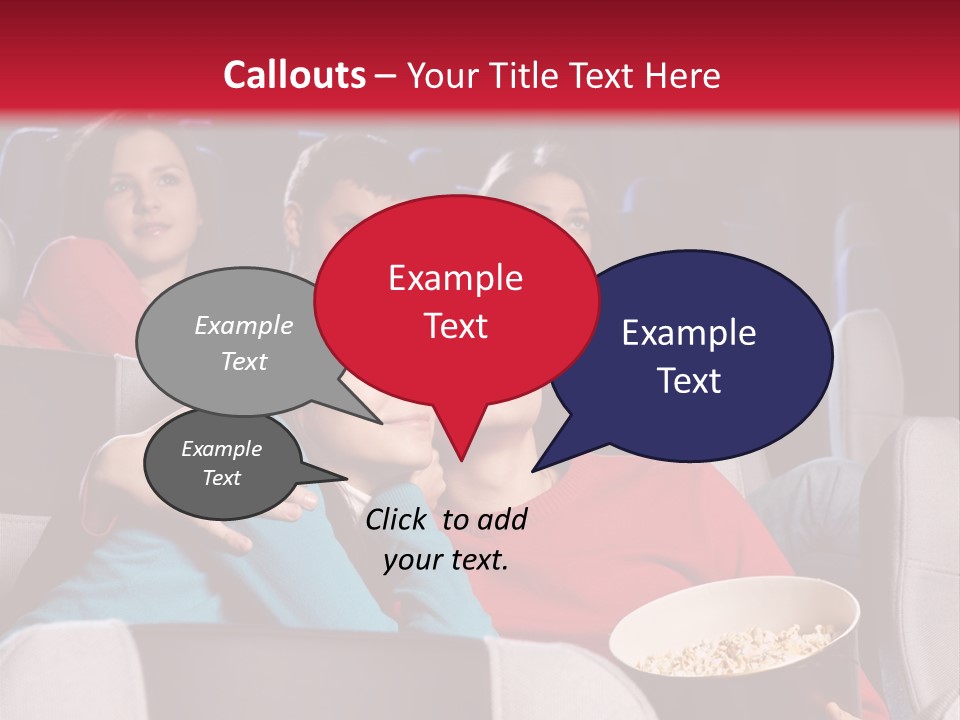 Couple At Cinema PowerPoint Template