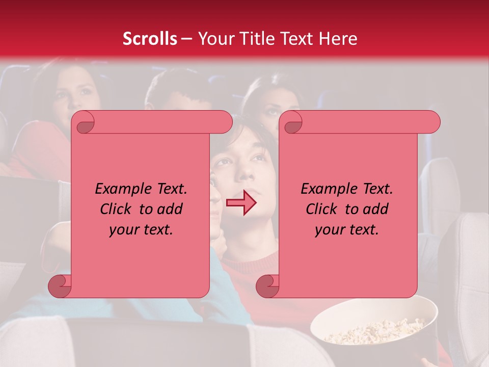Couple At Cinema PowerPoint Template