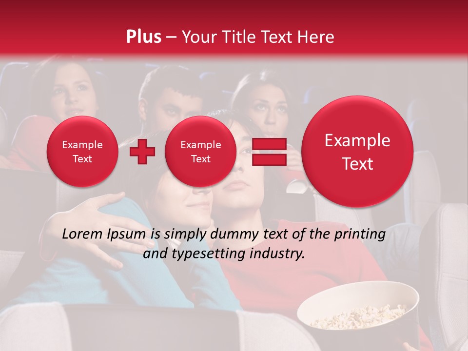 Couple At Cinema PowerPoint Template